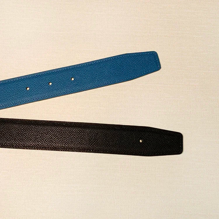 Reversible Leather Belt Strap – No Buckle