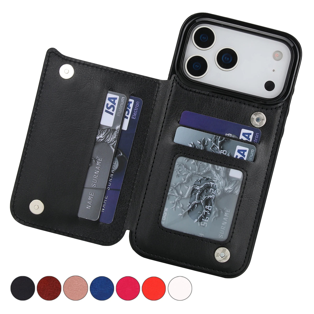 💼 Leather Wallet Flip Magnetic Case