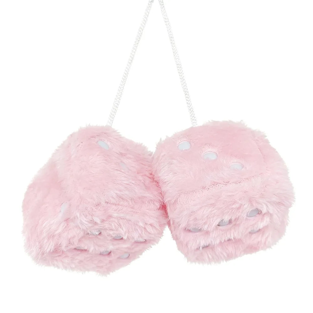 🎲 Fuzzy Hanging Dice Car Ornament
