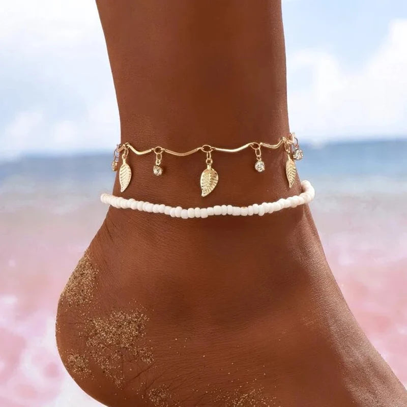 ⭐ Boho Star Crystal Anklet