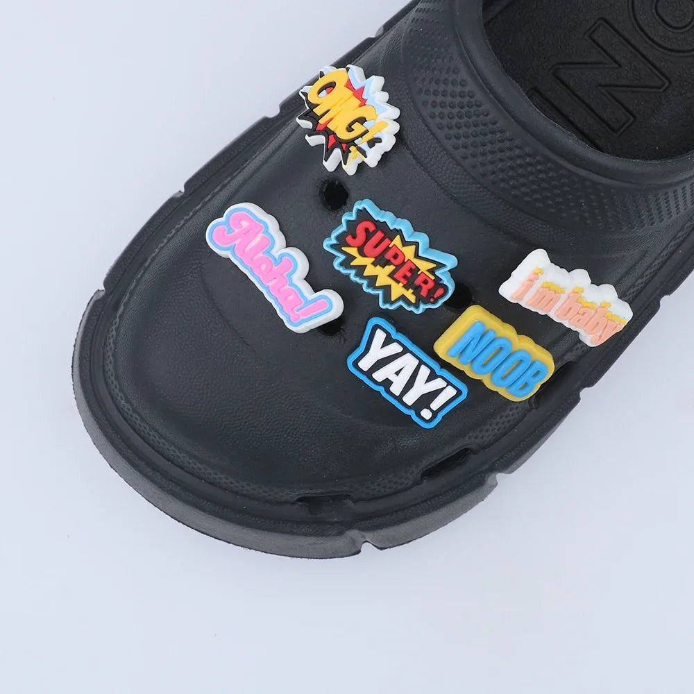Cartoon Message Shoe Charms