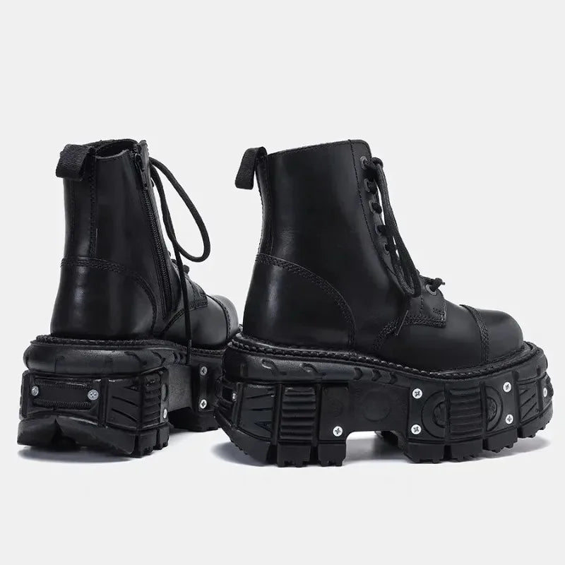 Men's Thick-Sole High-Top Boots