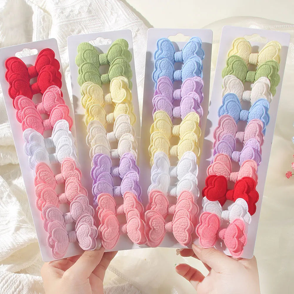 Girls Hair Bow Clips – 10 Pcs