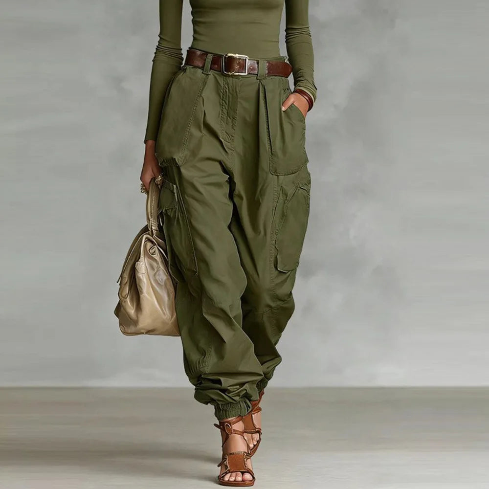 Women's High Waist Cargo Pants