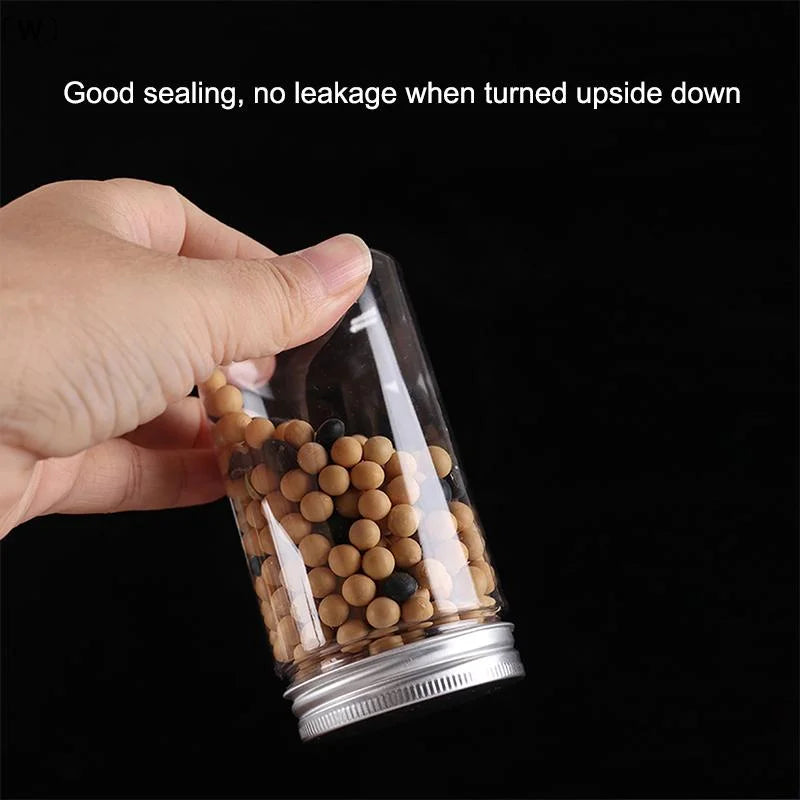 Aluminum Lid Clear Storage Jar