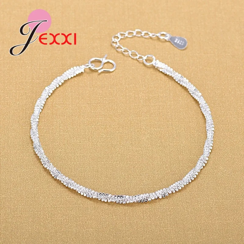 925 Silver Shiny Anklet