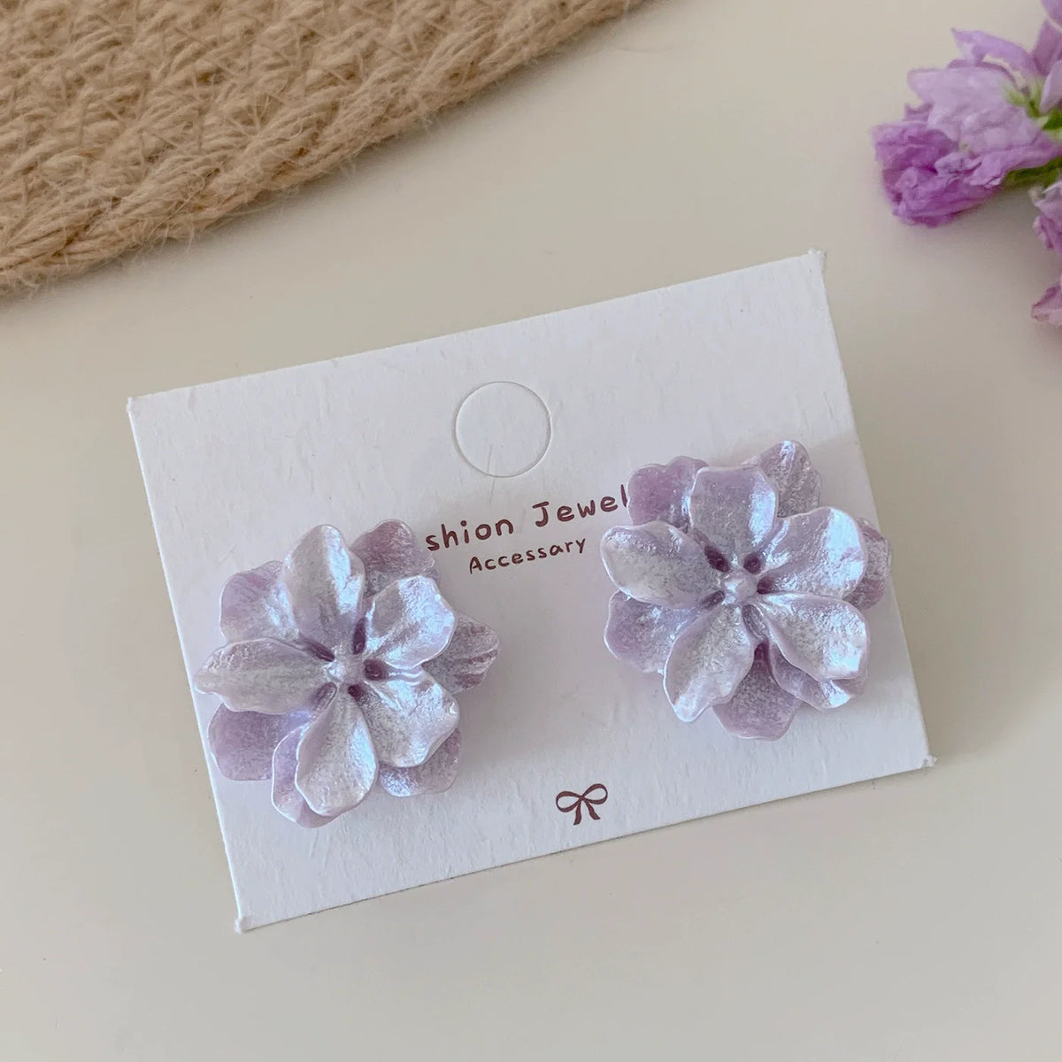 Colorful Acrylic Flower Stud Earrings