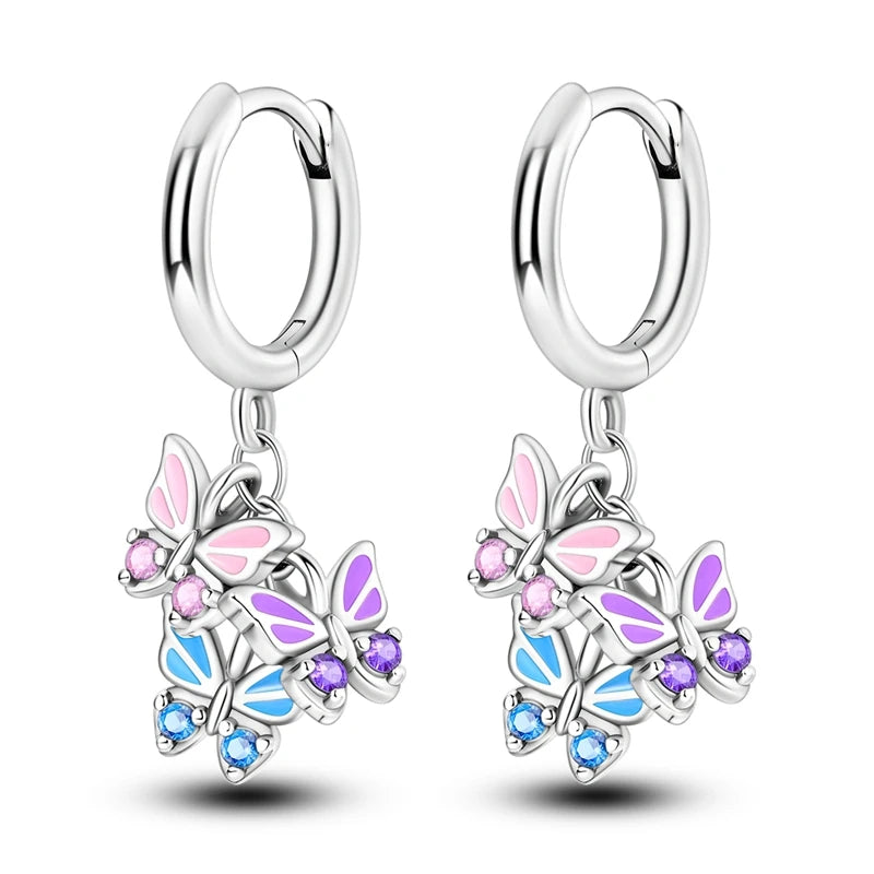 925 Silver Star & Moon Zircon Studs