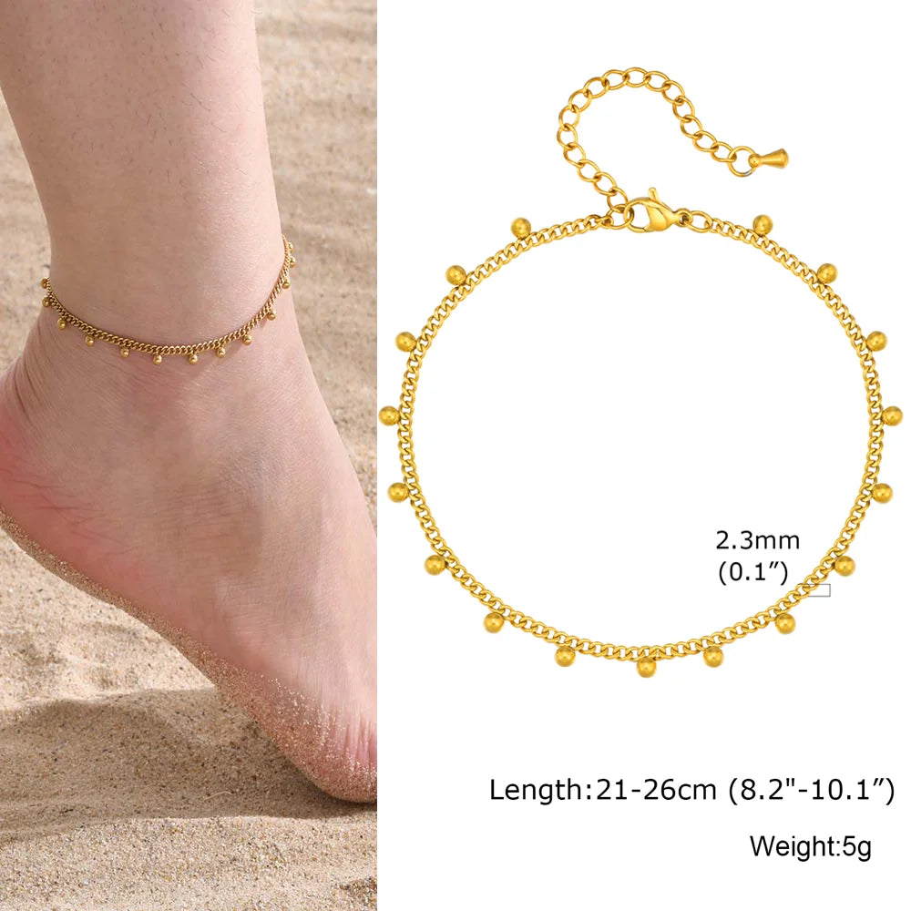❤️ Gold Heart Anklet Bracelet