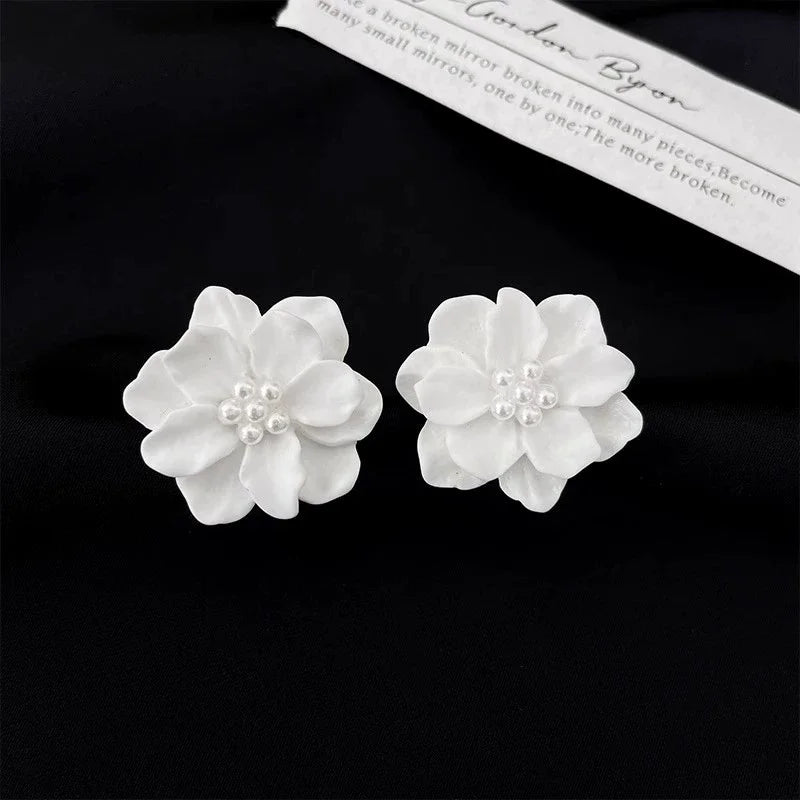 Colorful Acrylic Flower Stud Earrings