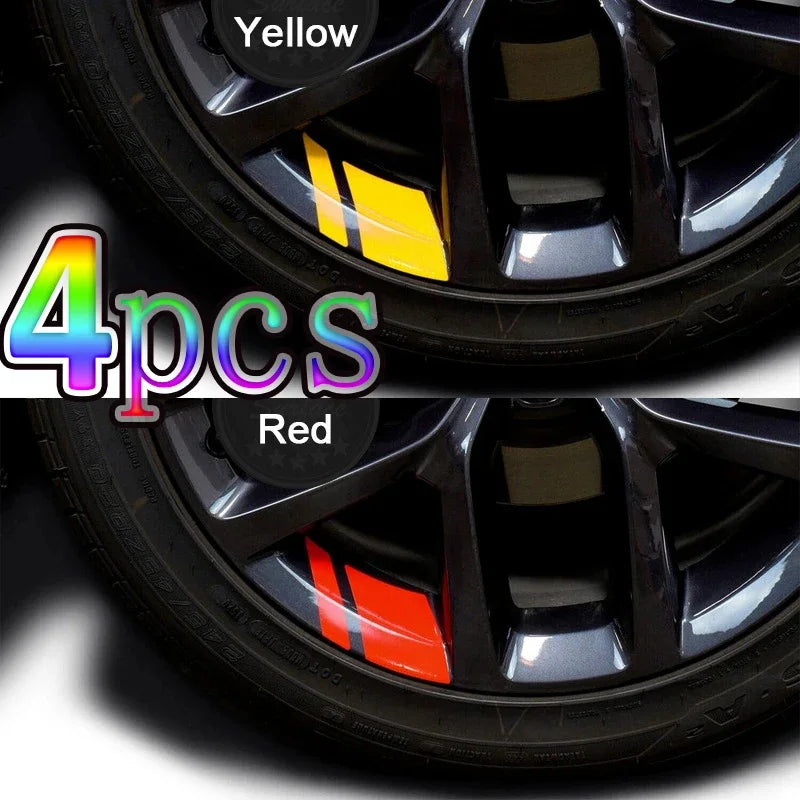 🛞 Reflective Wheel Rim Stripe Stickers