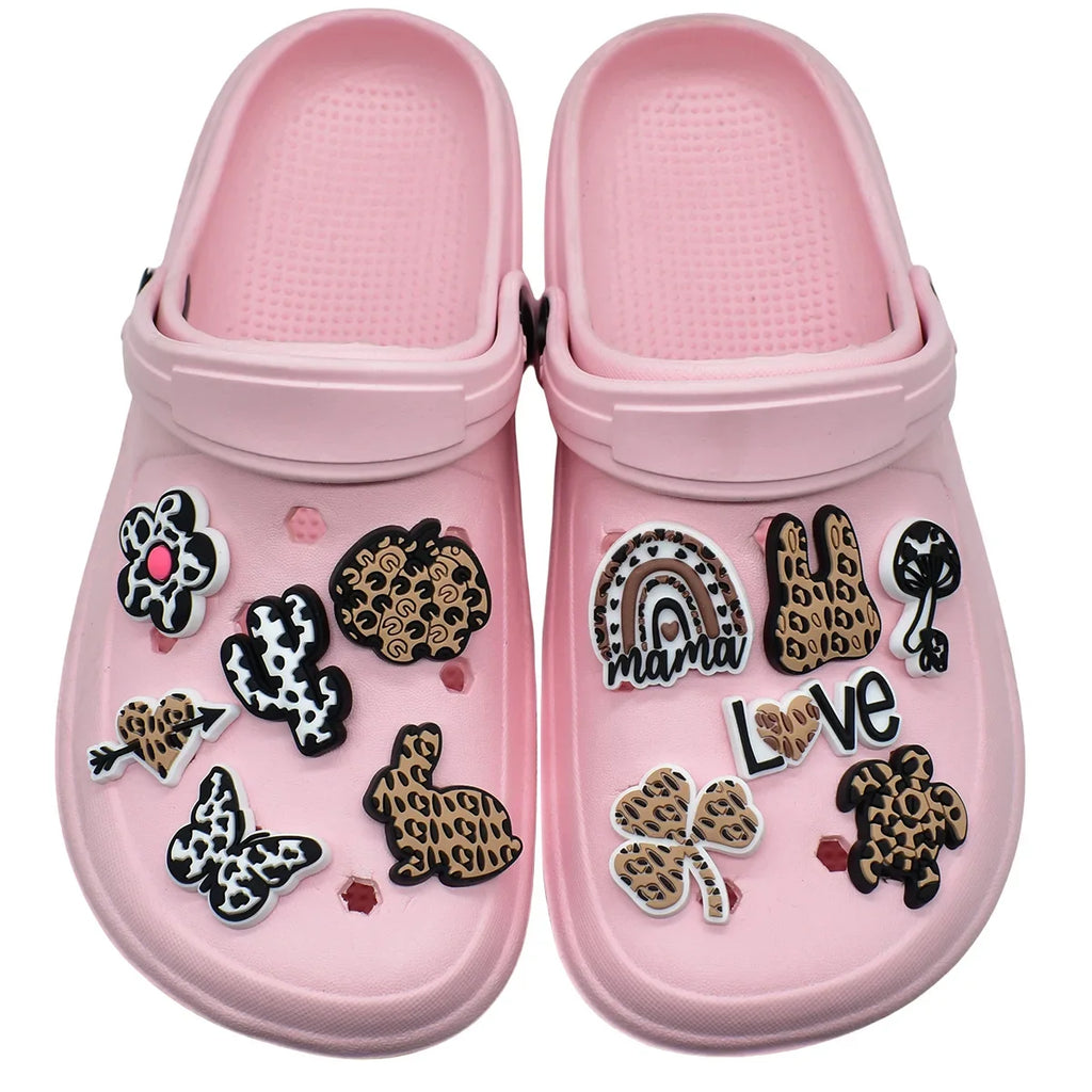 Leopard Print Shoe Buckle Charms