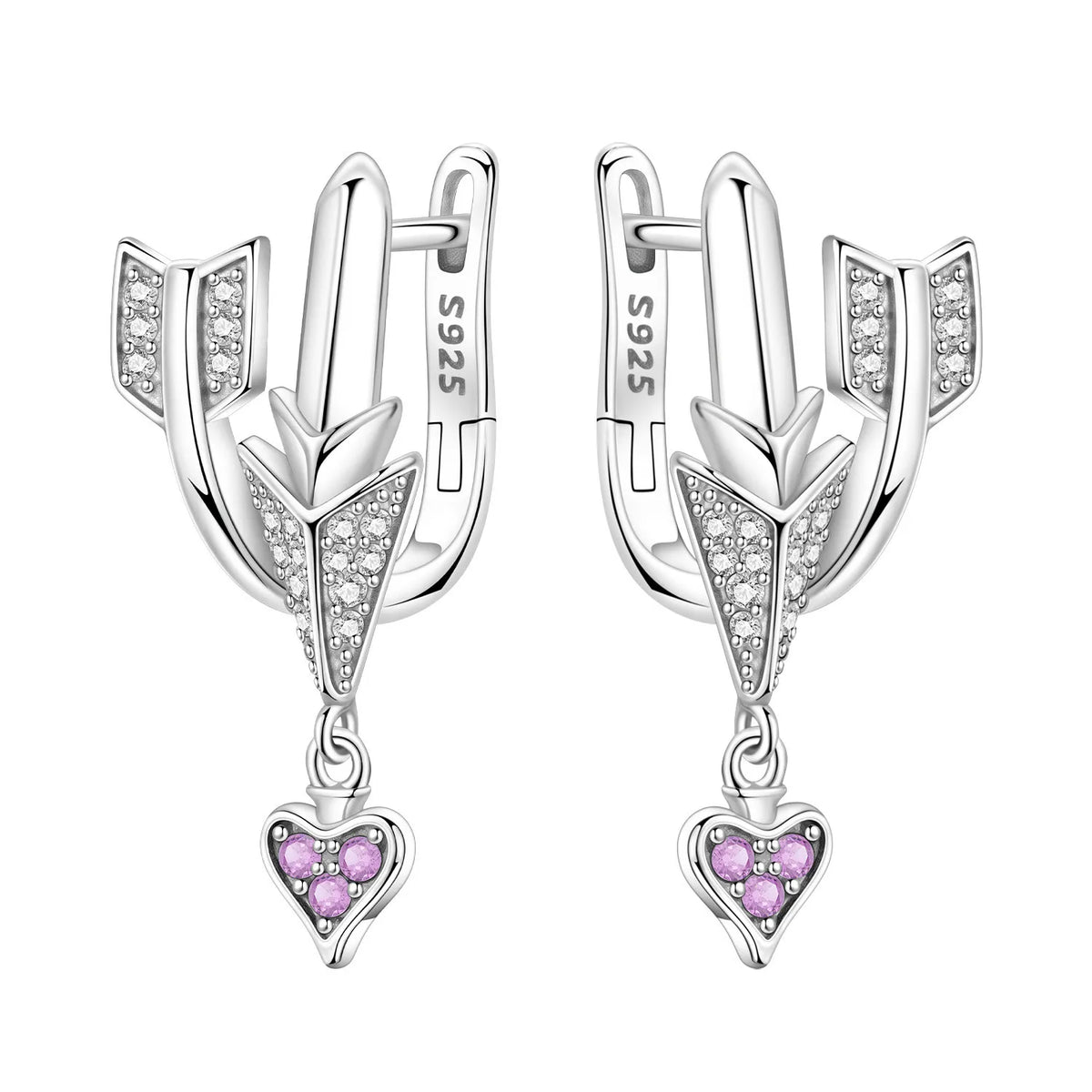 925 Silver Evil Eye Hamsa Drop Earrings