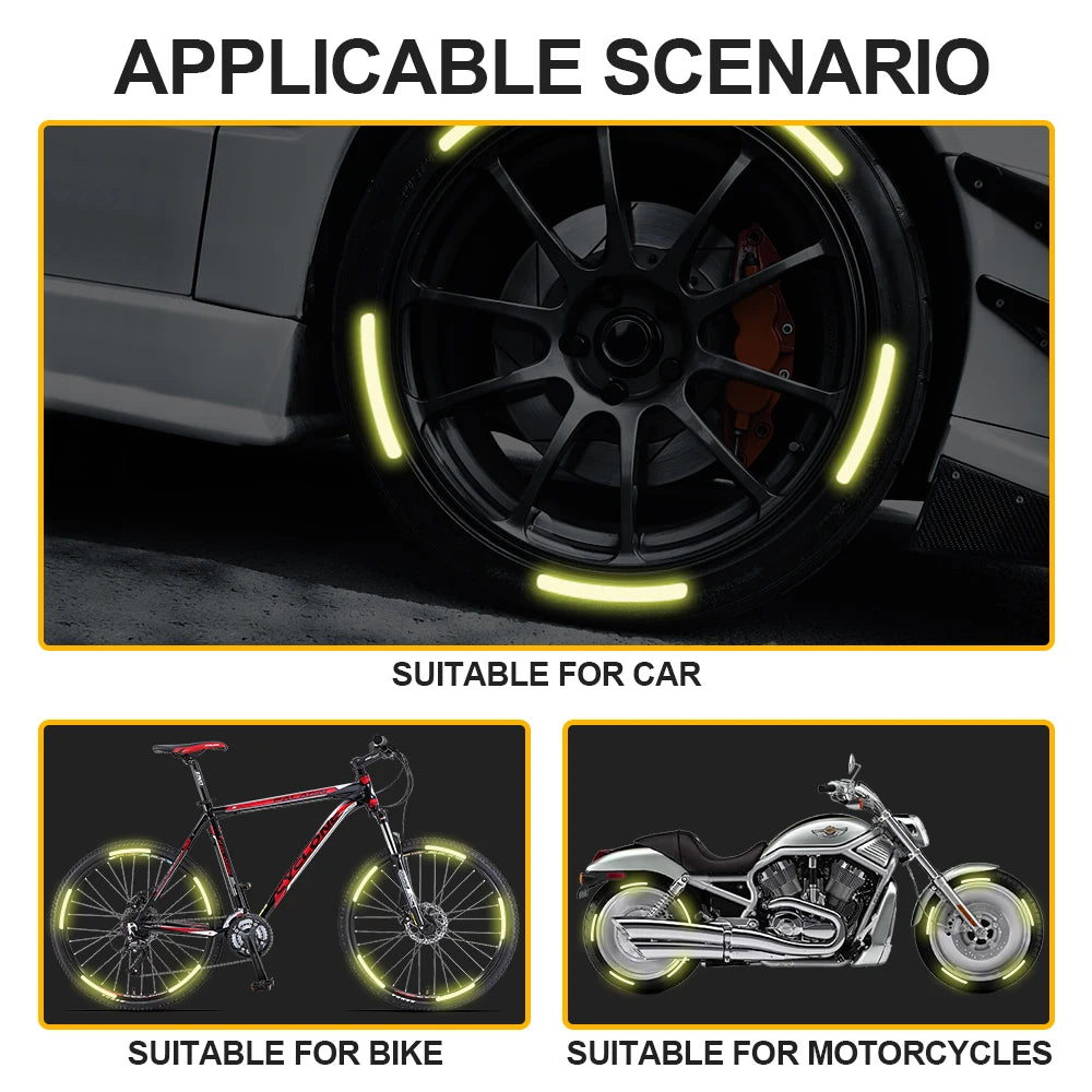 🚗 Reflective Wheel Rim Stripes