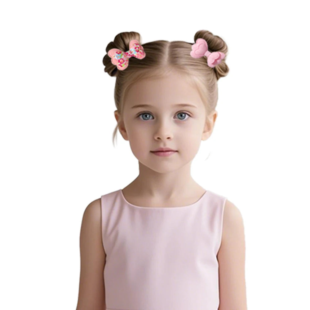 Girls Hair Bow Clips – 10 Pcs