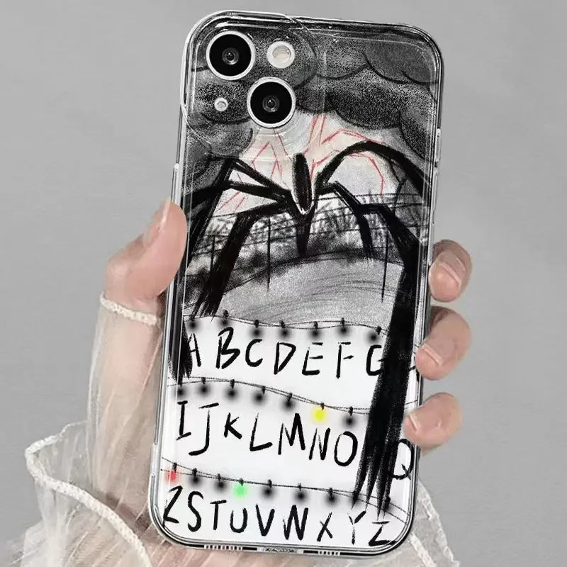 Retro A–Z Letter Clear iPhone Case
