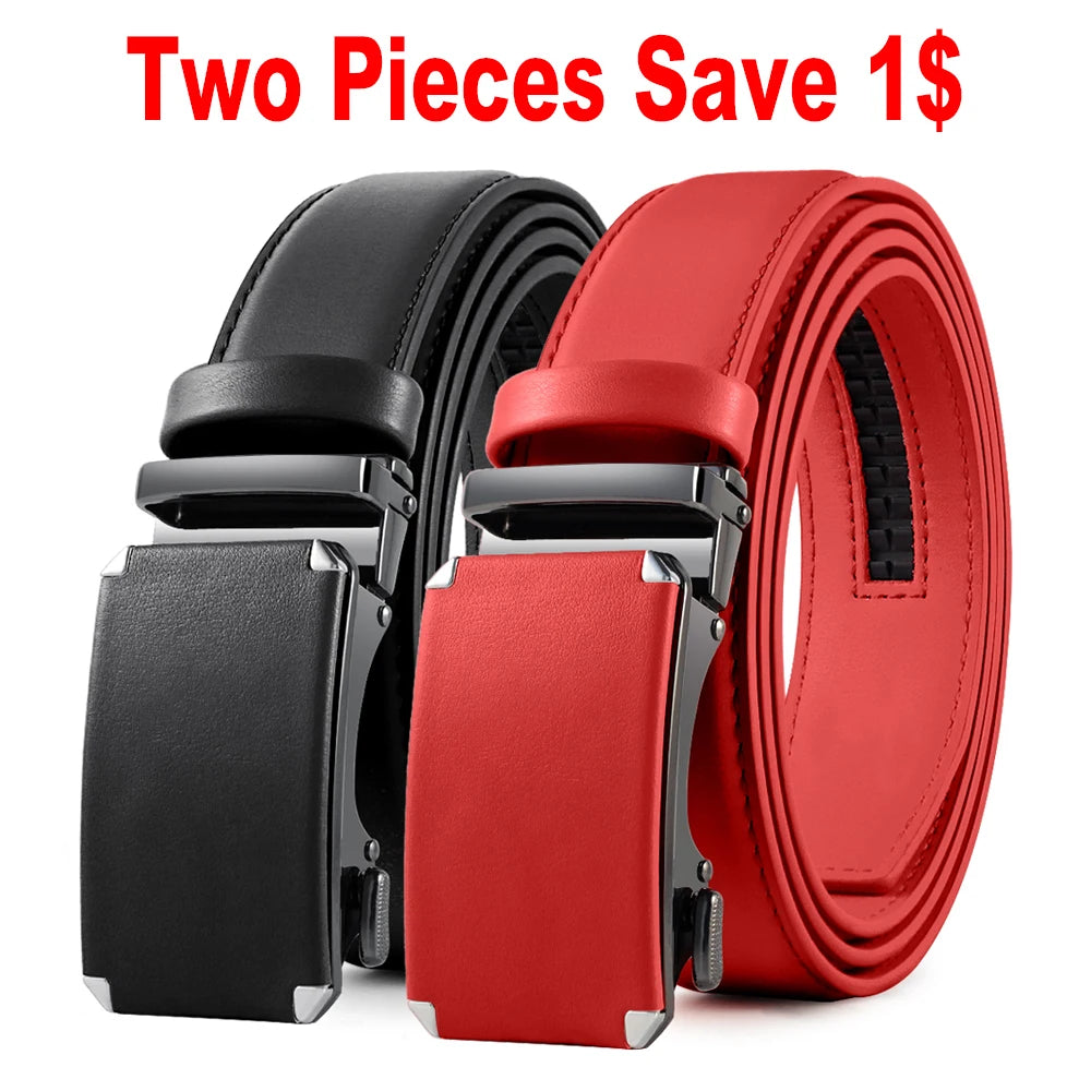 Men's Automatic Leather Ratchet Belt