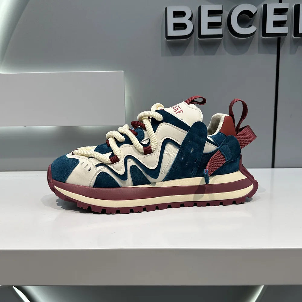 Men's Platform Lace-Up Sneakers
