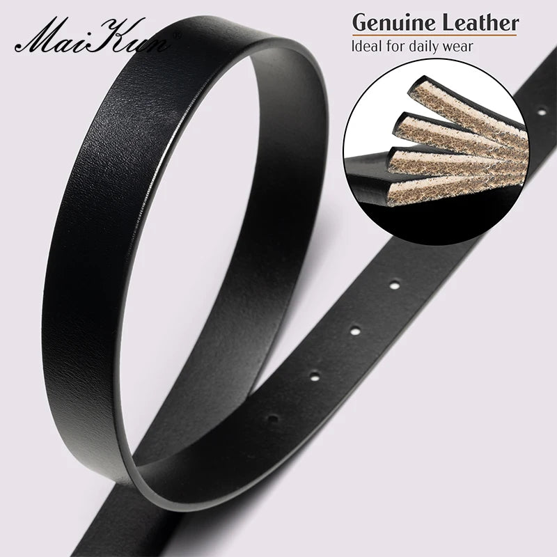 Women's Wide Leather Belt with Gold Buckle