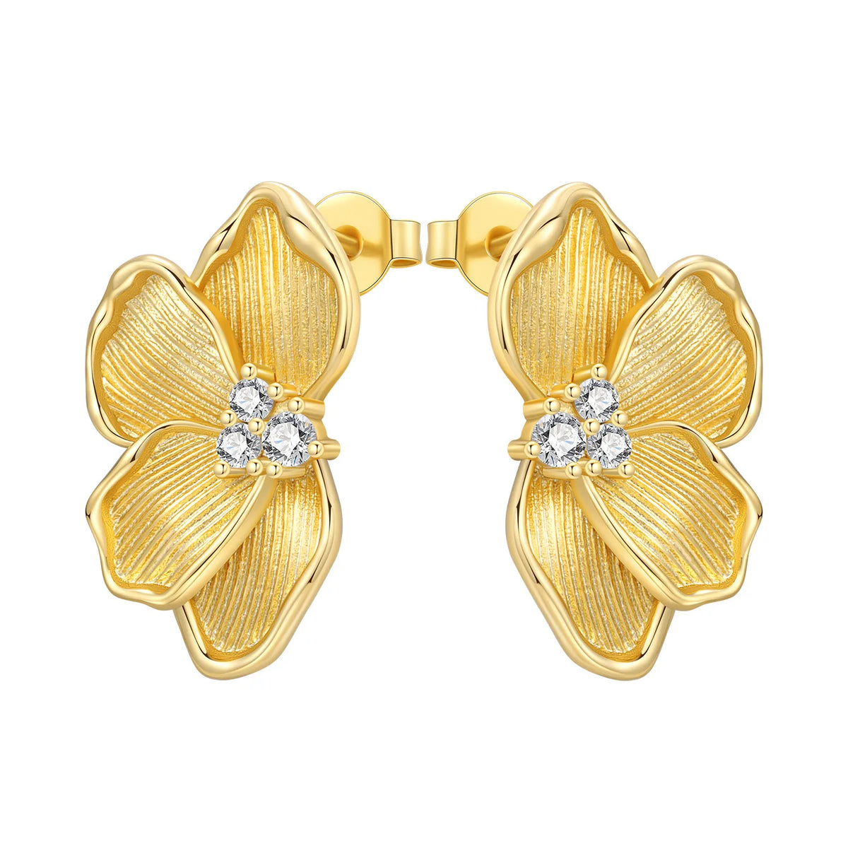 925 Silver 18K Gold Knot Stud Earrings