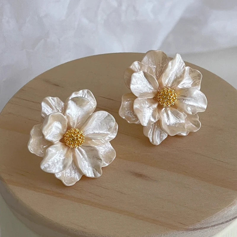 Colorful Acrylic Flower Stud Earrings