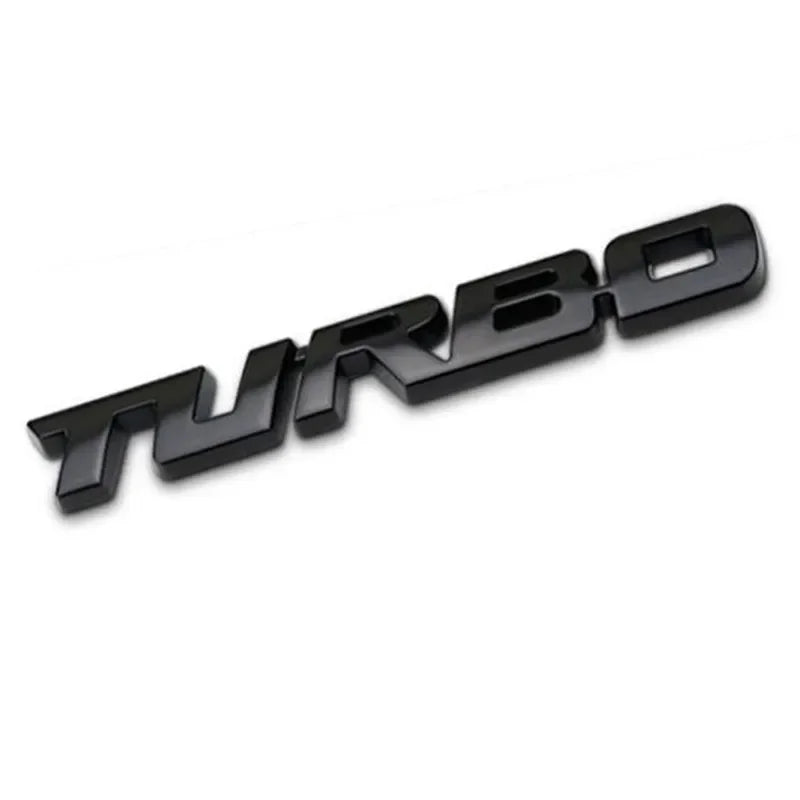 🏁 3D TURBO Metal Emblem Sticker