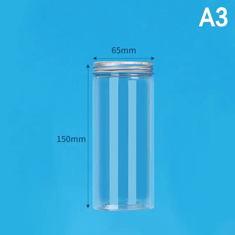 Aluminum Lid Clear Storage Jar