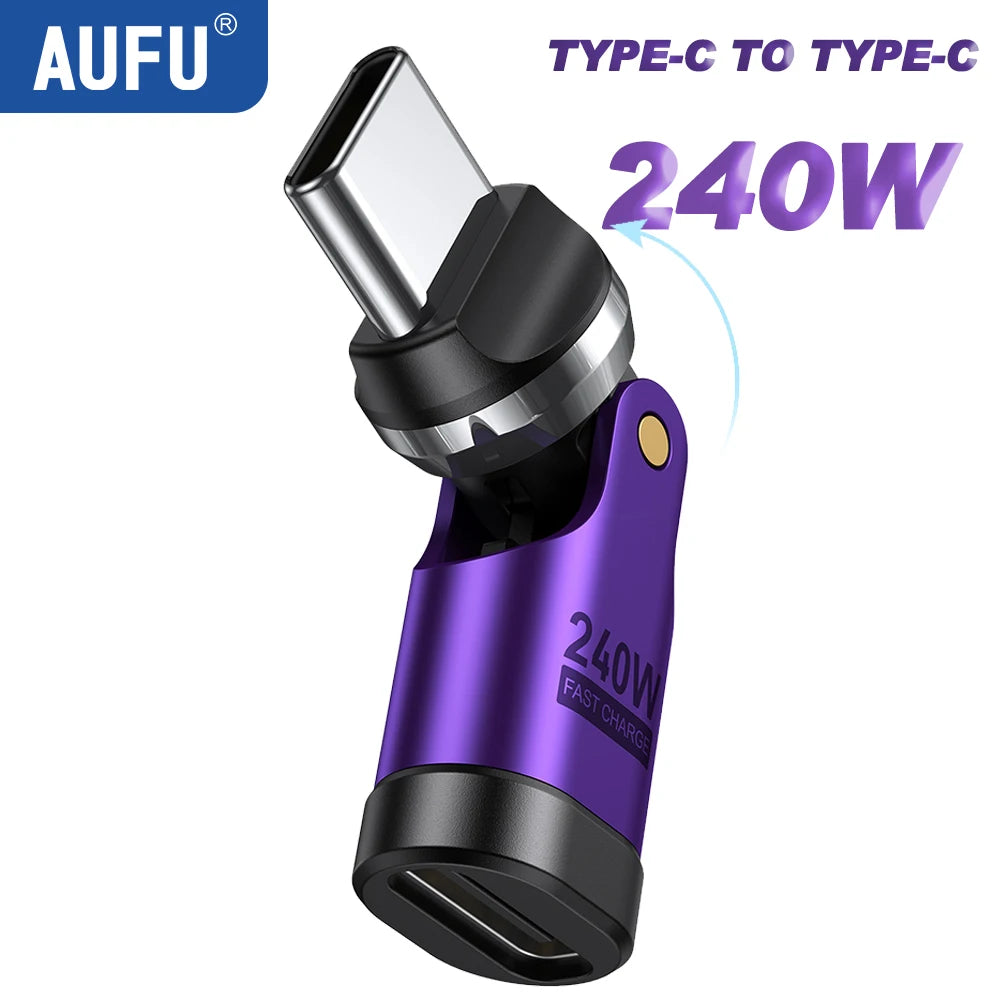 ↩️ AUFU 540° USB-C Fast Charging Adapter