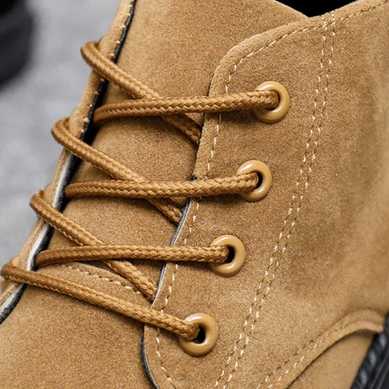 Men's Suede Lace-Up Chelsea Boots