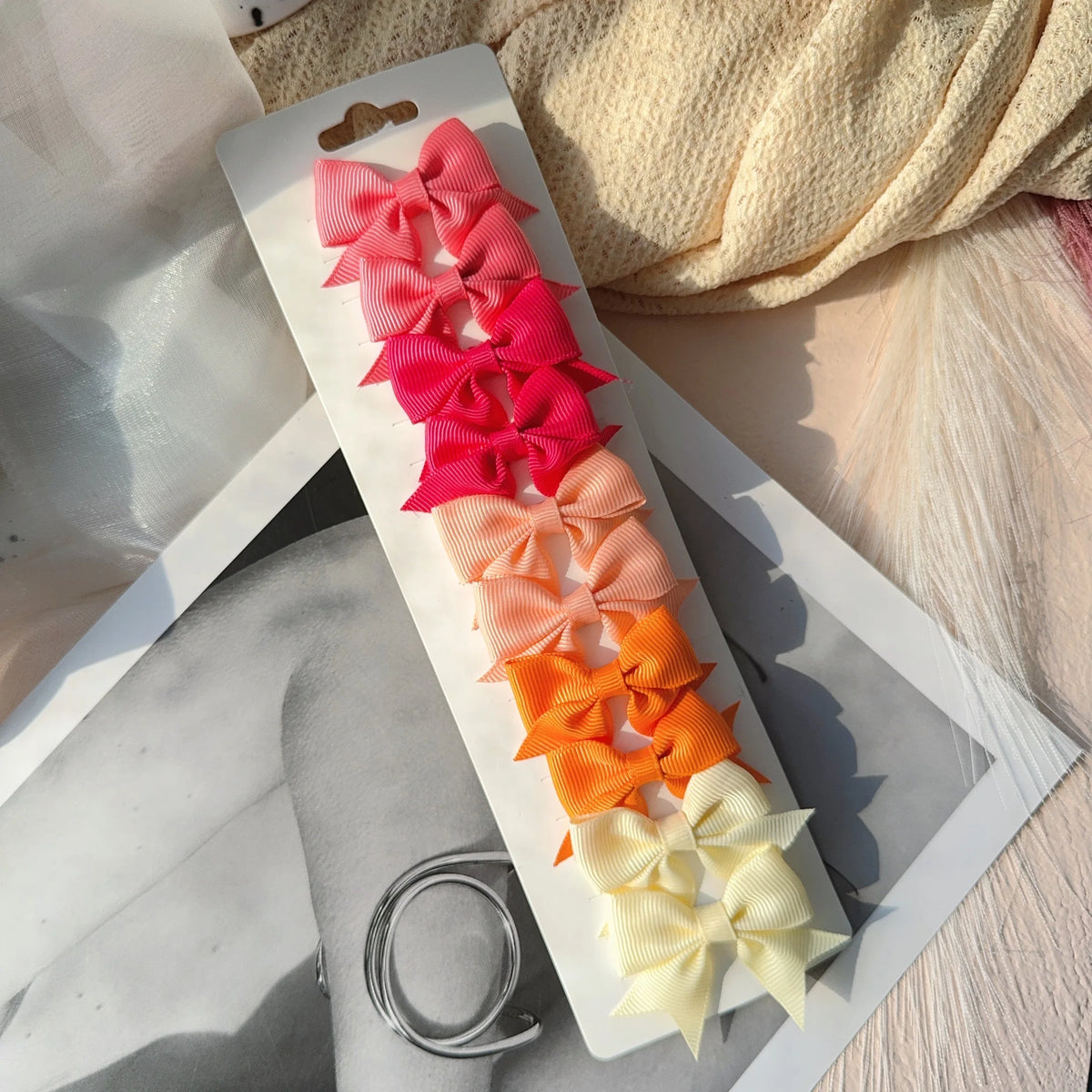 Girls Hair Bow Clips – 10 Pcs