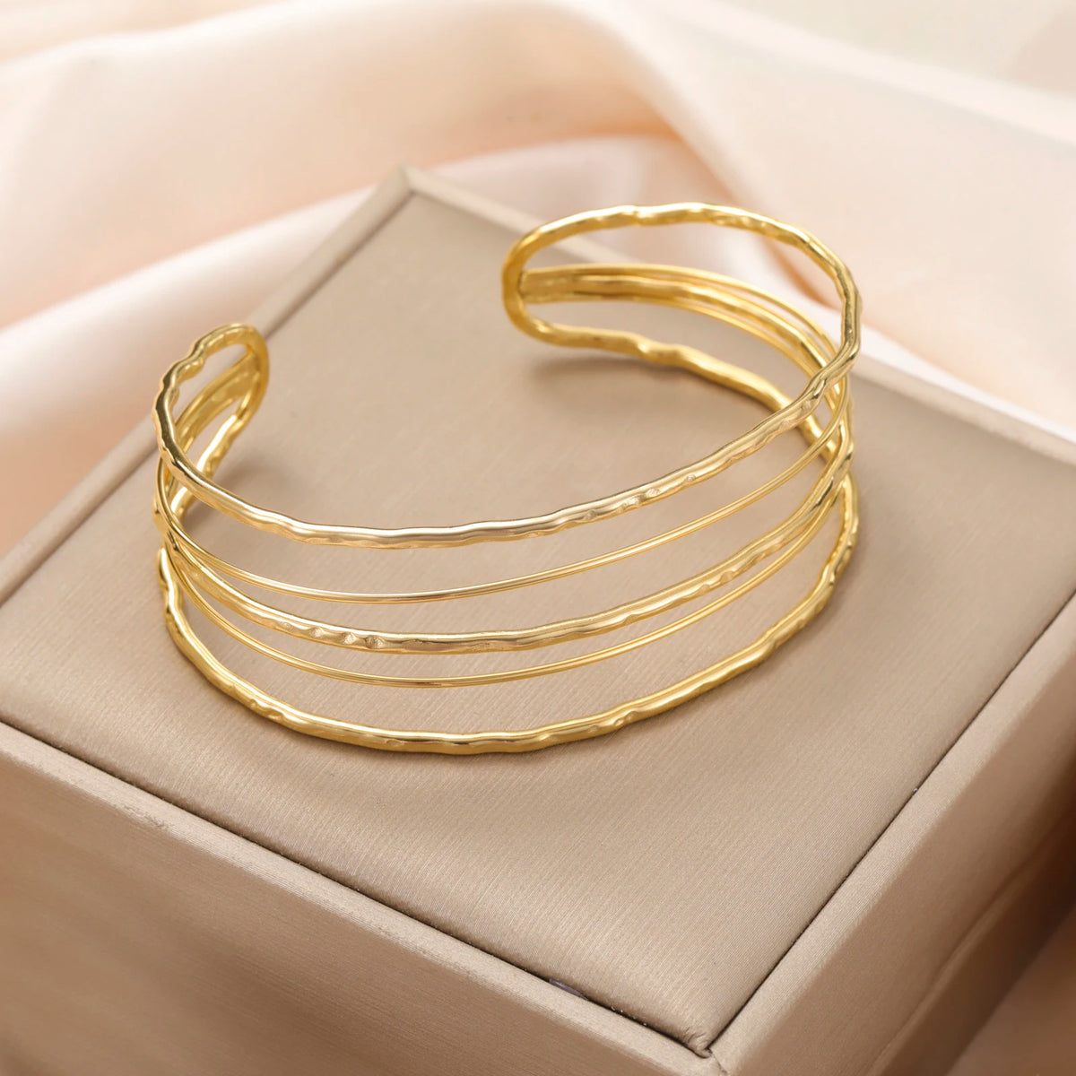 ✨ Cazador Gold Stainless Steel Cuff Bracelet