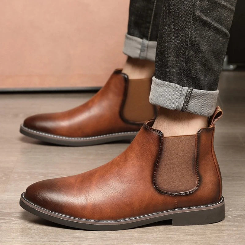 Men's Leather Chelsea Boots
