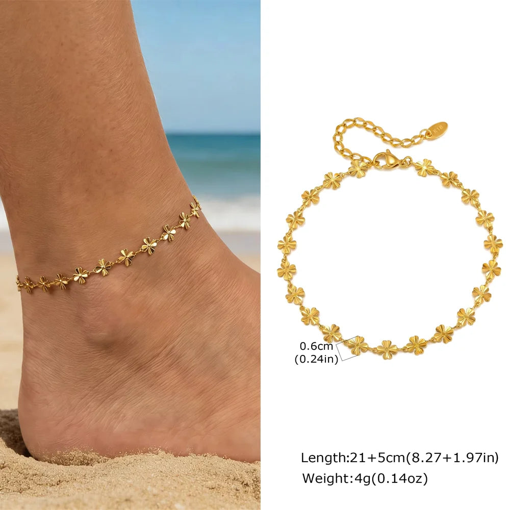 ❤️ Gold Heart Anklet Bracelet
