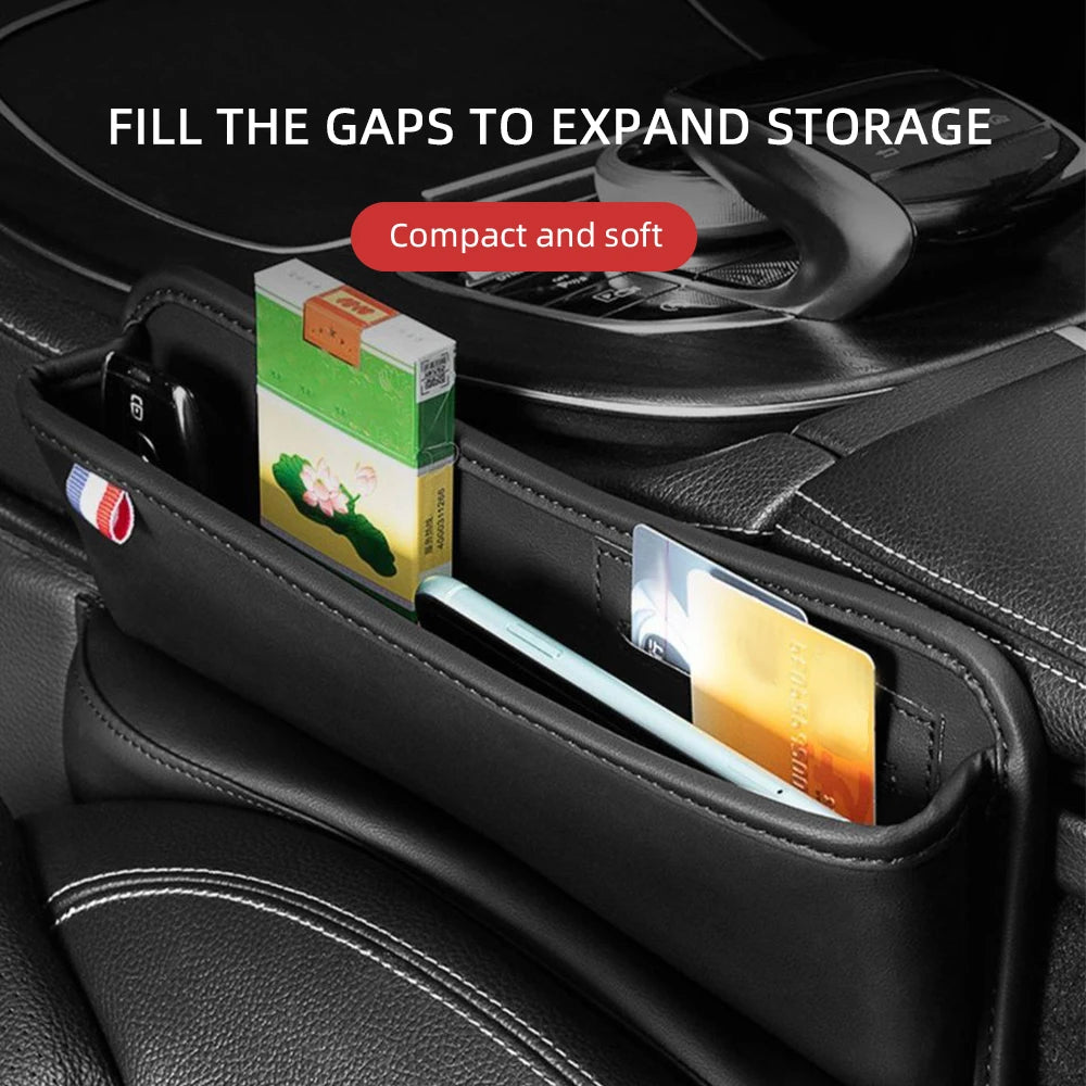 🚗 PU Leather Car Seat Gap Organizer