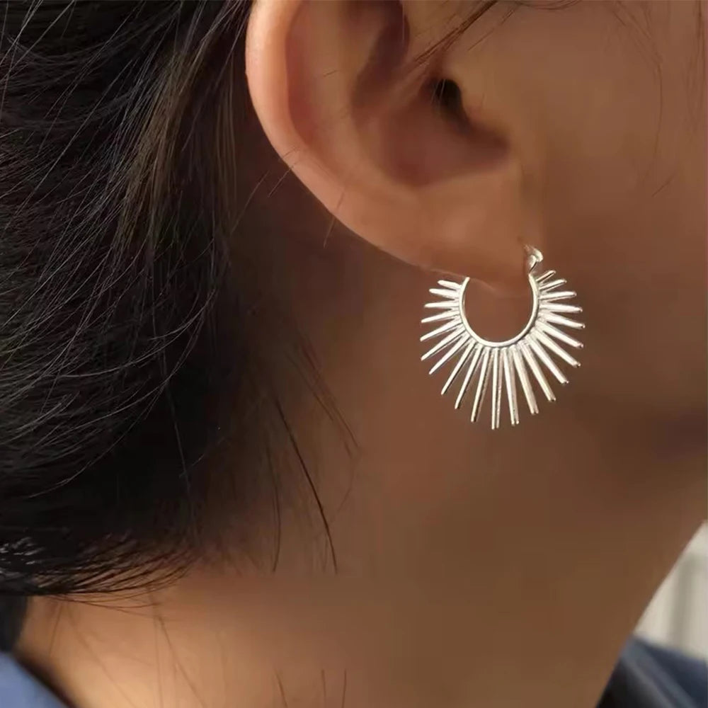 925 Silver Heart Hoop Earrings