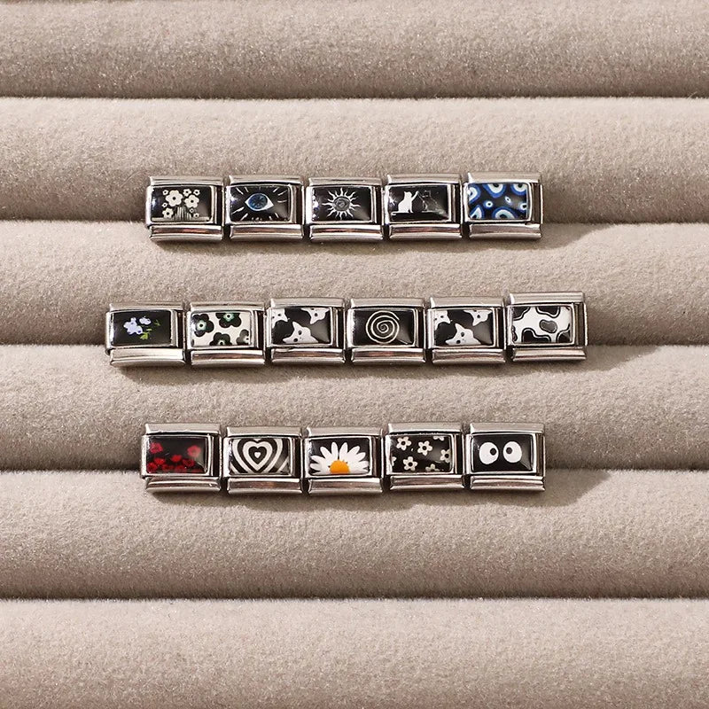 Black Italian Charm Bracelet