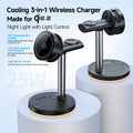 ❄️ 3-in-1 Magnetic Wireless Charging Cooling Station