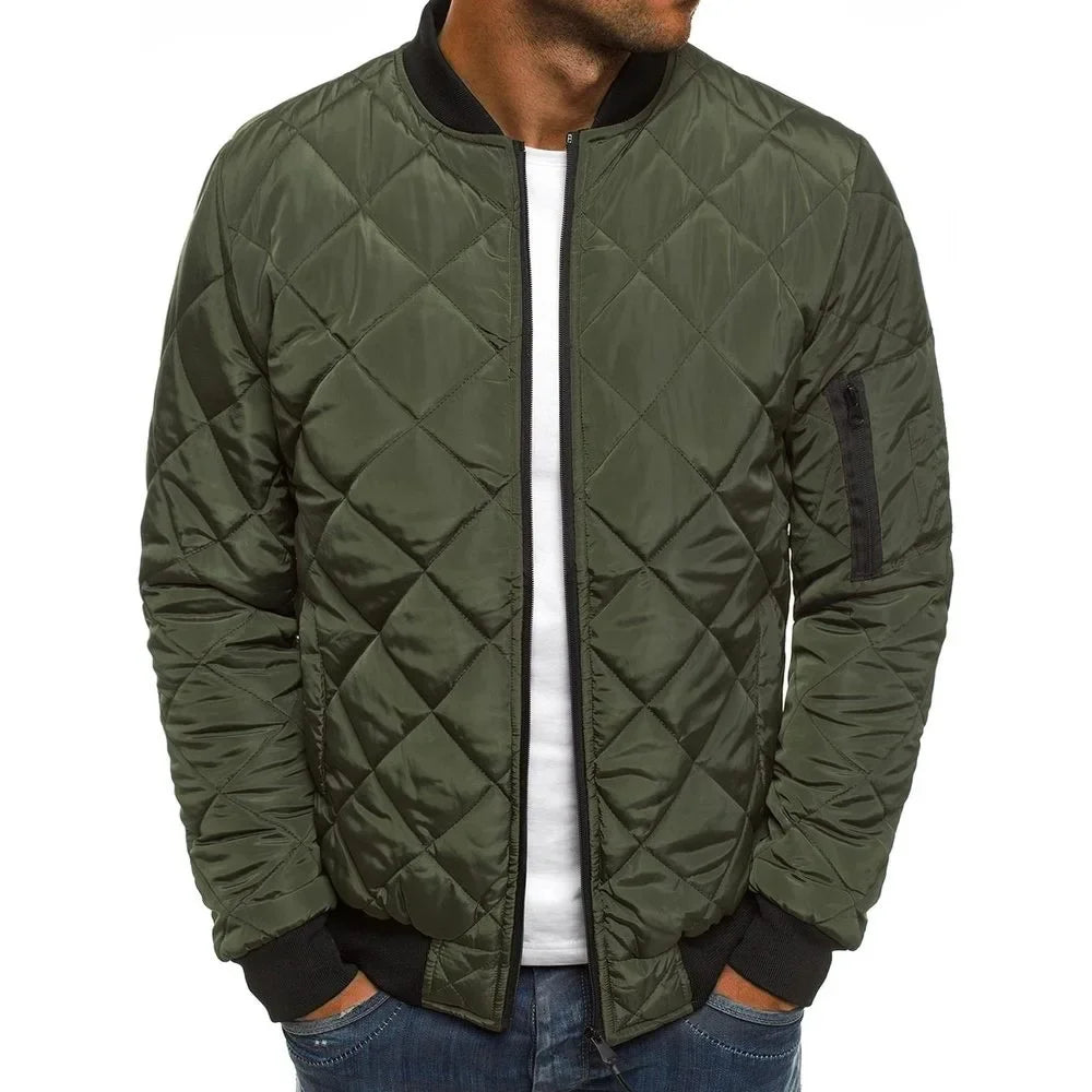 Men's Diamond Quilted Padded Jacket