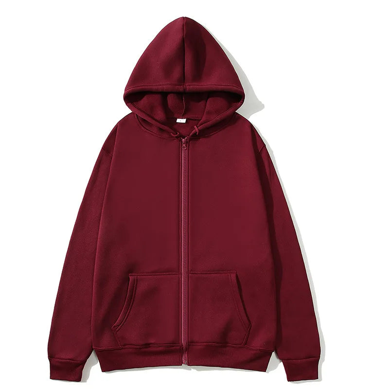 Men's Loose Zip-Up Hoodie