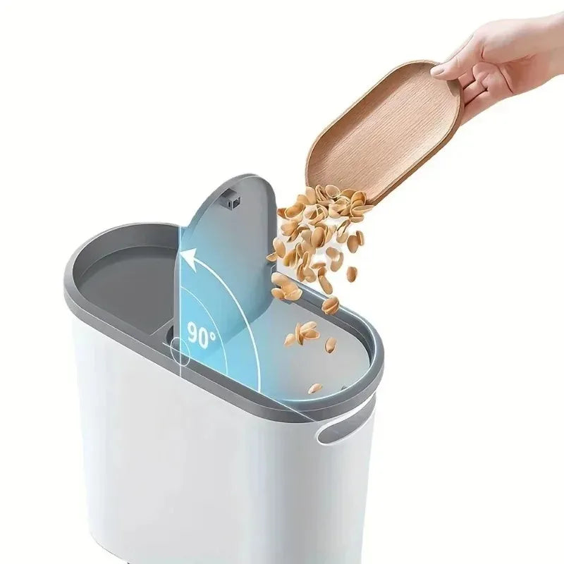 Slim Press-Top Trash Can