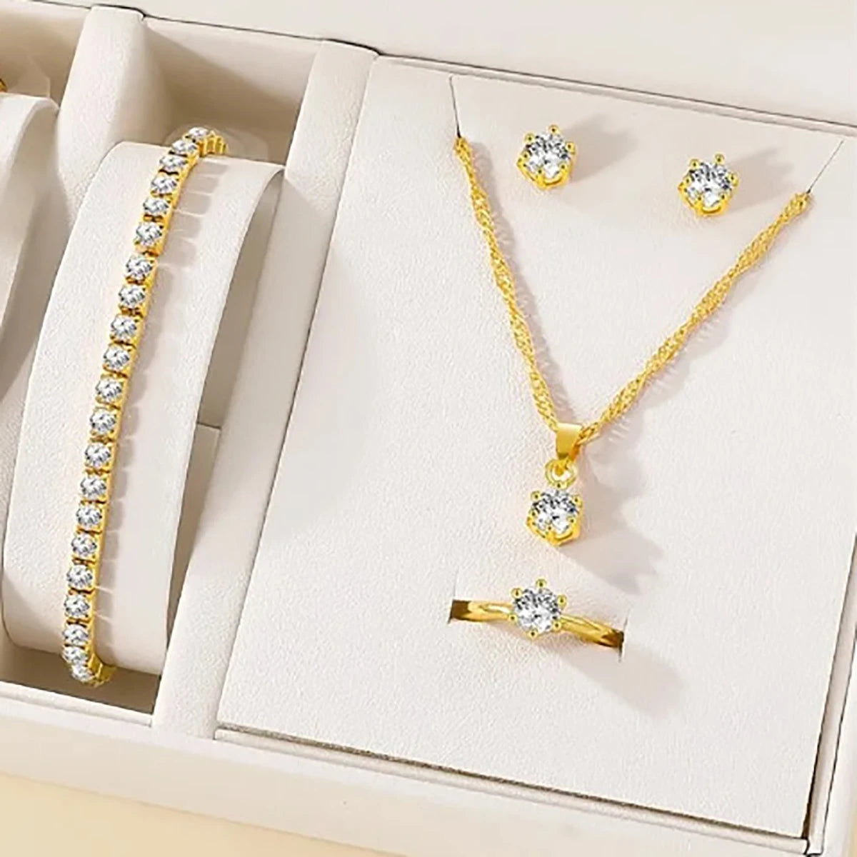 Crystal Jewelry Set – 5 Pcs