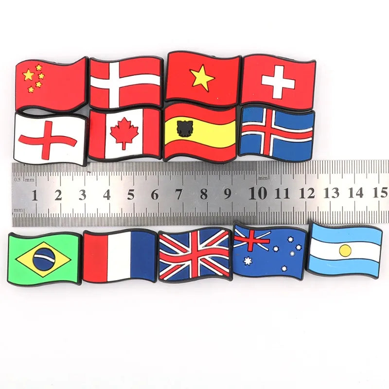 National Flag Shoe Charms