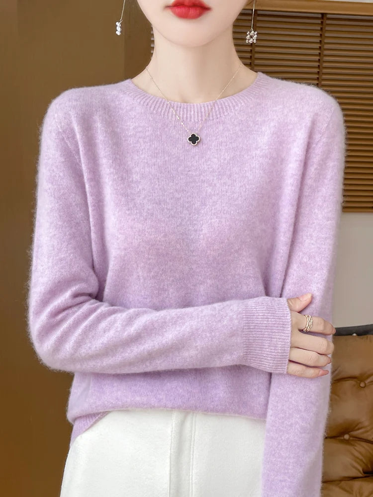 100% Merino Wool Crew Neck Sweater
