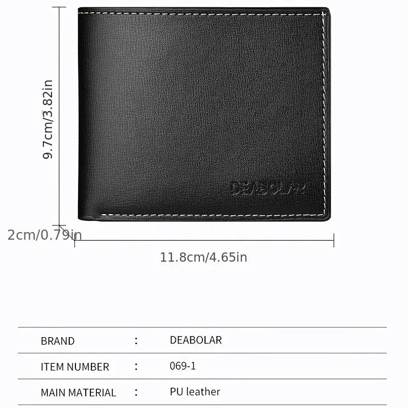 Men's Slim PU Leather Wallet