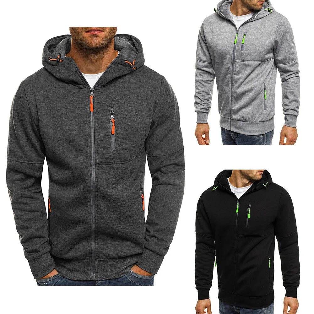 Men's Zip-Up Hoodie Cardigan