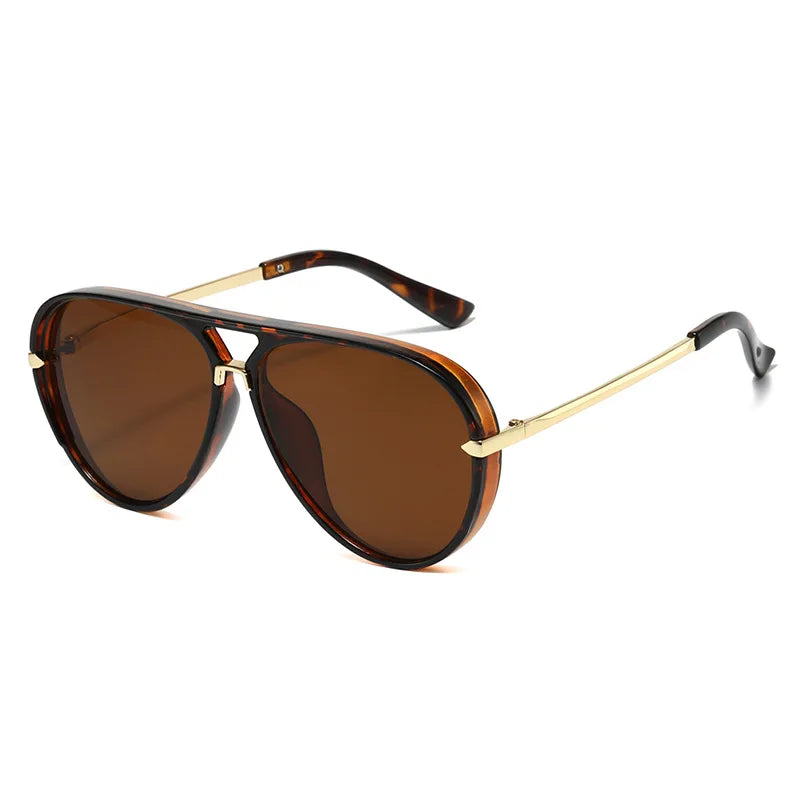 Oversized Oval Pilot Sunglasses