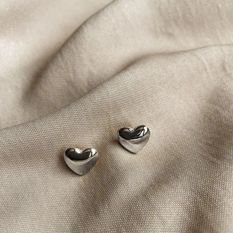 Tiny Metal Charm Stud Earrings