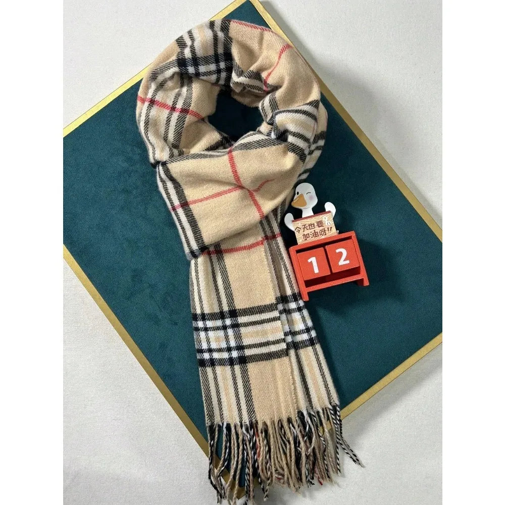 Plaid Cashmere-Feel Pashmina Scarf