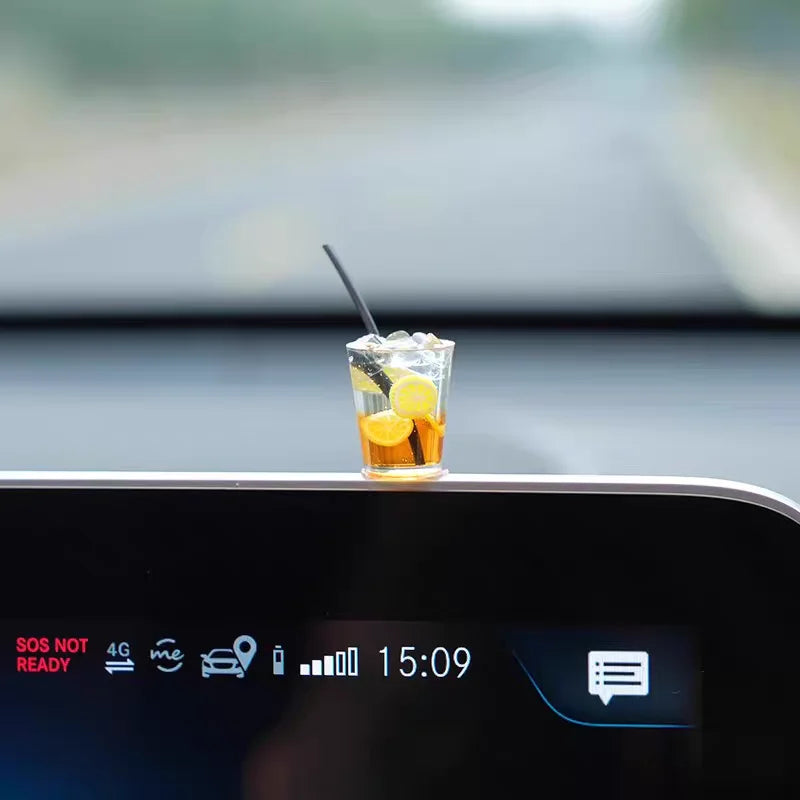 🥤 Mini Drink Cup Car Ornament