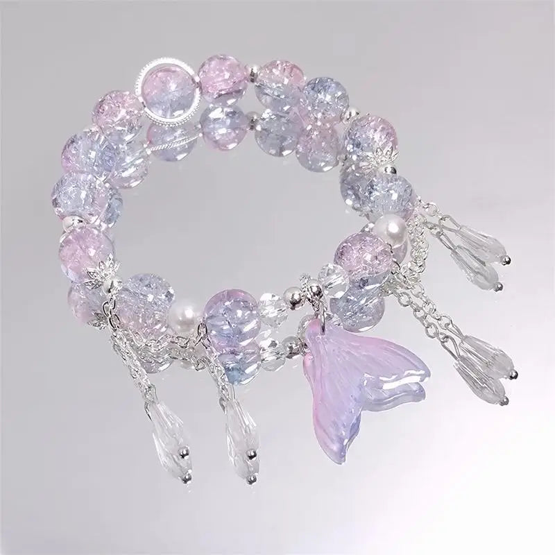 Lucky Bead Butterfly Charm Bracelet